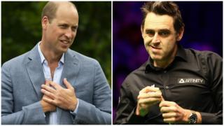 Prince William (left) and Ronnie O'Sullivan