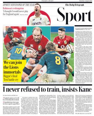 Telegraph back page