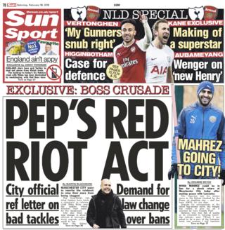 The Sun back page on Saturday
