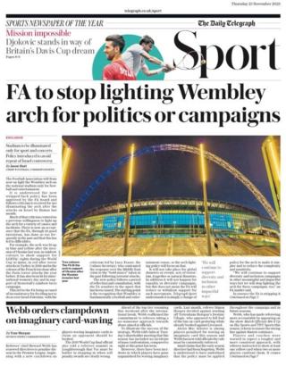 Telegraph back page