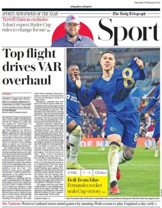 Daily Telegraph sports section