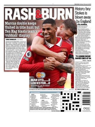 Daily Mail back page - Monday 20 February