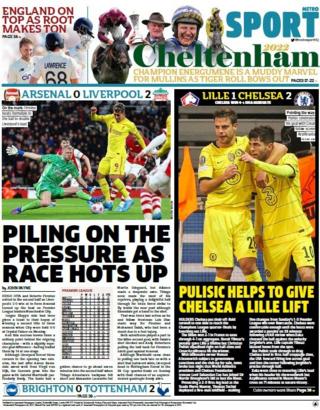 The back page of the Metro