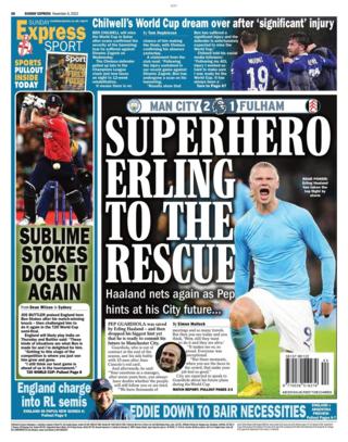 Sunday Express back page
