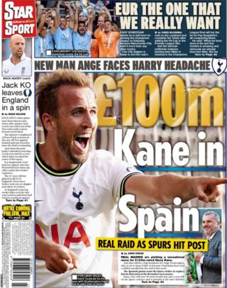 Back page of the Daily Star on 5 June 2023
