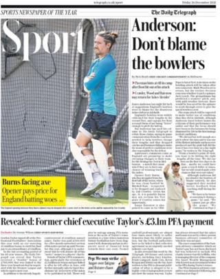 Telegraph back page