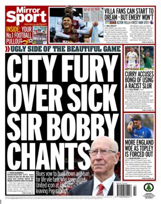 Monday's Daily Mirror