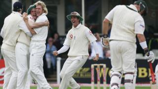 England celebrate a wicket