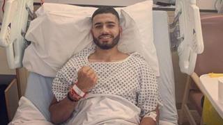Jaykishan Plaha in a hospital bed