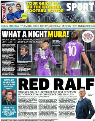 The back page of the Metro