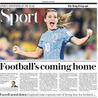 Telegraph back page