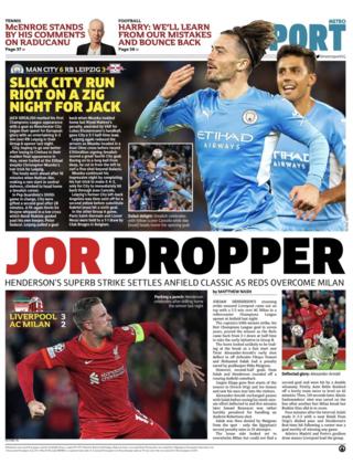 Metro back page