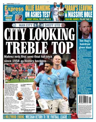 Sunday Express back page - 23 April