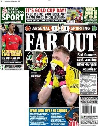 The back page of the Daily Express
