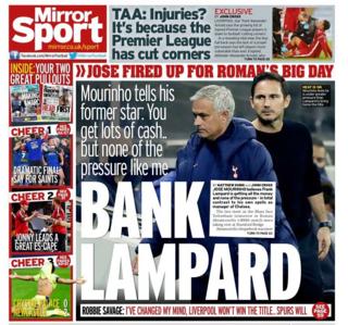 The back page of the Mirror