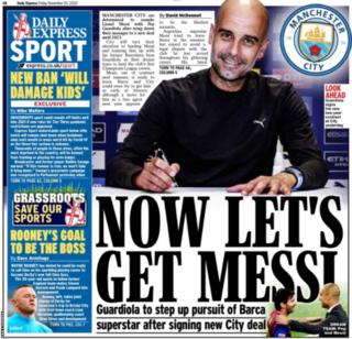 Daily Express back page