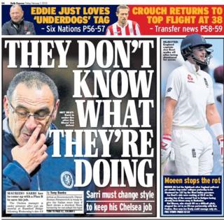 Express back page on Friday