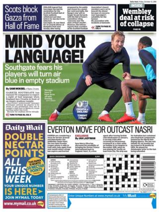 Mail back page on Friday