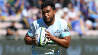 Blues' Rieko Ioane runs with the ball