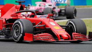 Sebastian Vettel driving for Ferrari