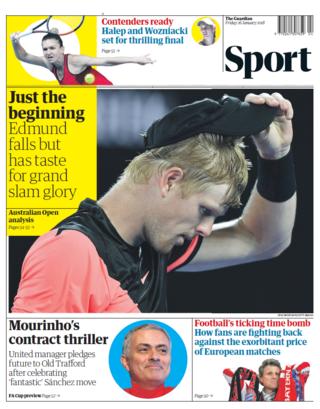 Guardian sport section on Fruday