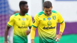 Norwich City's players react after conceding a goal against West Ham