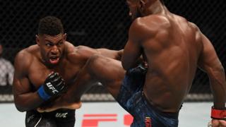 UFC middleweight Joaquin Buckley delivered a spinning back kick that floored opponent Impa Kasanganay