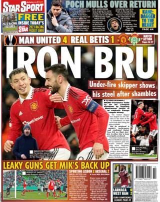 Daily Star back page on 10 March 2023