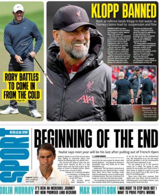 Metro back page