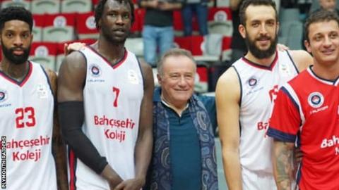 New Plymouth Raiders owner Enver Yucel with his Turkish side Bahcesehir College