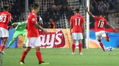 Eduardo Salvio scored for Benfica