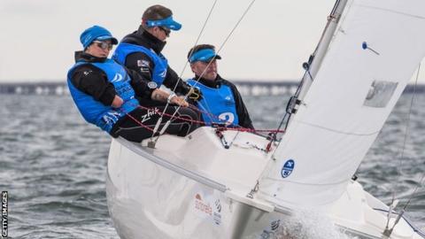 John Robertson, Stephen Thomas and Hannah Stodel in action in Miami