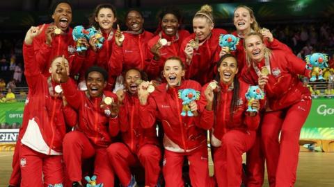 england team commonwealth games netball gold cup who players netballers housby helen when won medallists second scored final remain rankings