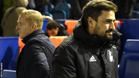 There was no conciliatory handshake before the game for former Birmingham City boss Garry Monk and his old Blues number two Pep Clotet