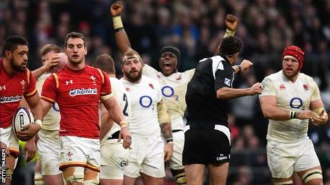 England beat Wales at Twickenham in 2016