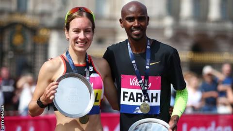 Steph Twell and Mo Farah