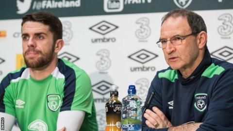 Robbie Brady will lead Martin O'Neill's side against Iceland on Tuesday