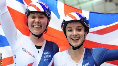 Katie Archibald (left) and Elinor Barker
