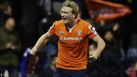 Luton midfielder Cameron McGeehan