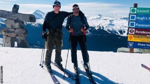 Darren Till pictured during his skiing trip to Canada