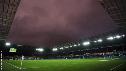 Stormy sky over Liberty Stadium