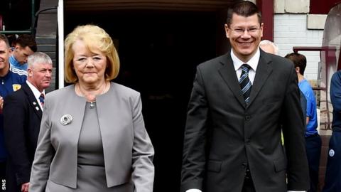 Ann Budge and Neil Doncaster