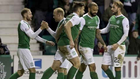 Martin Boyle (left) wrapped up a big win for Hibs at Easter Road