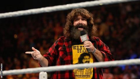 mick foley nice sheffield united wrestling legend guest did mankind catchphrases performing ring while