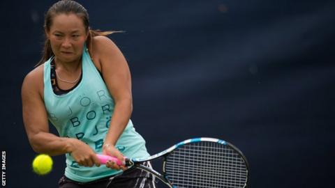 Britain's Tara Moore in action in Nottingham
