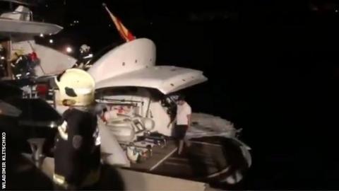 Wladimir Klitschko rescued from yacht after fire