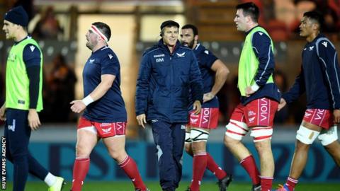Brad Mooar with Scarlets