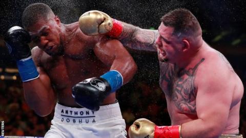 Andy Ruiz Jr during his fight against Anthony Joshua in June
