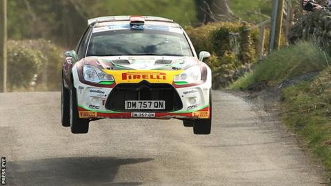 Craig Breen gets airborne on his way to Circuit of Ireland success
