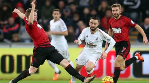 Leon Britton in action against West Brom
